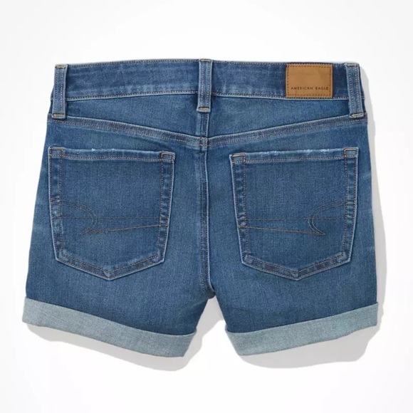 Women’s American Eagle The Dream short High-Waisted Denim Midi Short size 10 - Picture 13 of 16